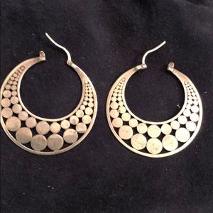 John Hardy silver hoop earrings,